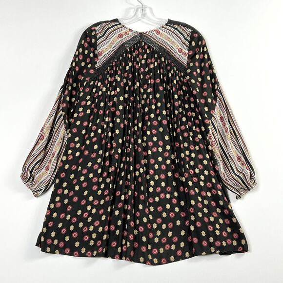 Free People Rain Or Shine Mini Dress Tunic Bohemian Pebble Womens Small - Picture 6 of 9